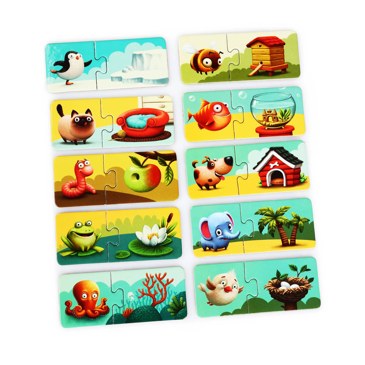 Puzzles Infantiles My Home - 10 puzzles de 2 Piezas - Cubika 13074
