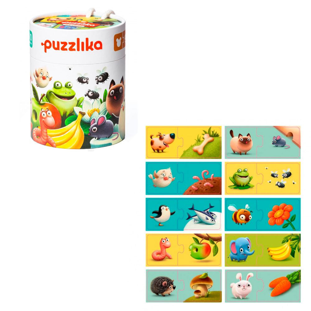 Puzzles para Niños My Food - 10 Puzzles de 2 piezas cada uno - Cubika 12992"