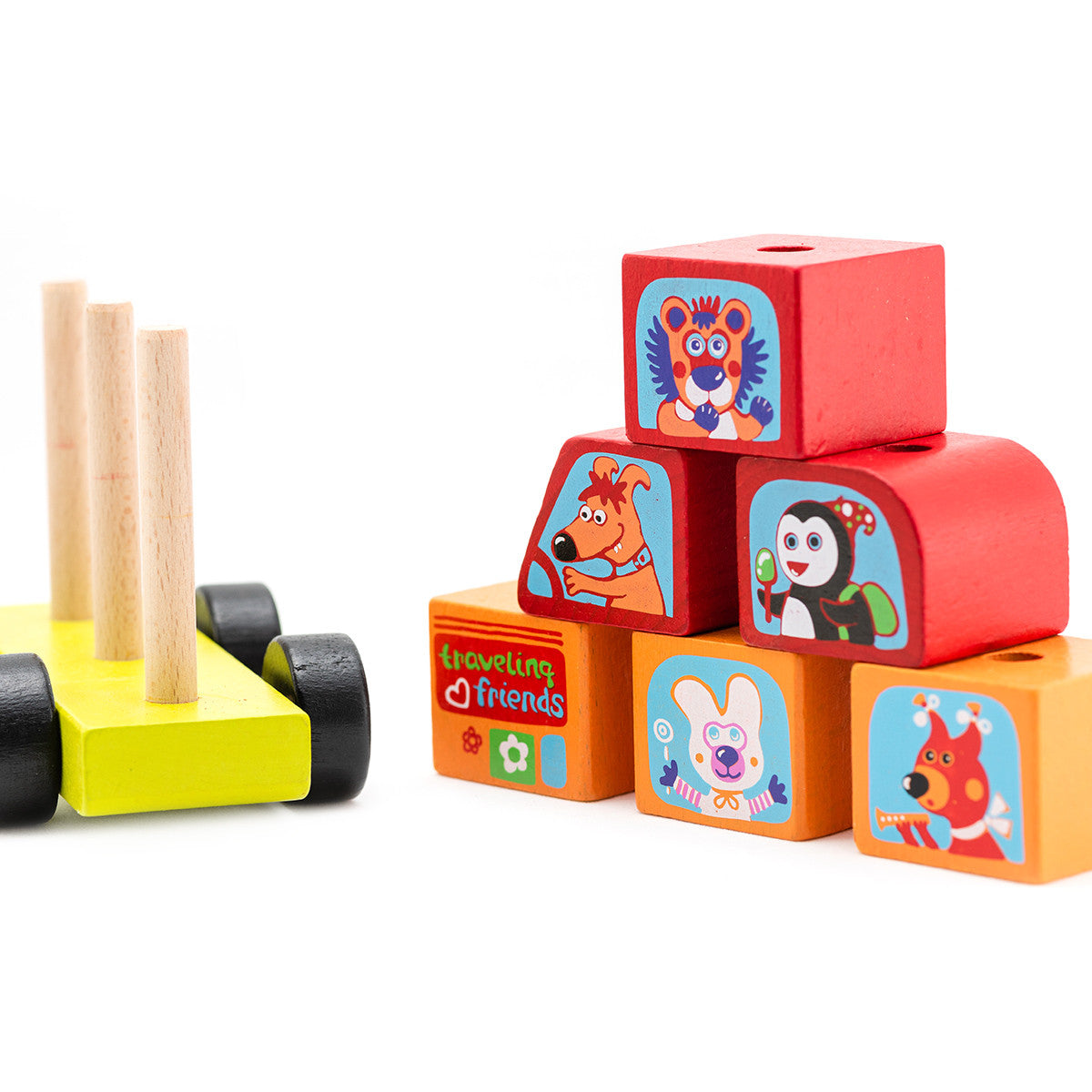 Juguete de madera Autobús Animales Felices - Cubika 13197