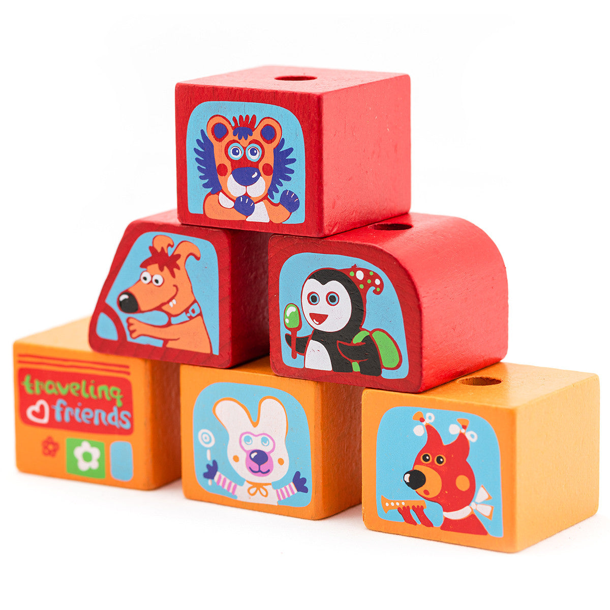 Juguete de madera Autobús Animales Felices - Cubika 13197