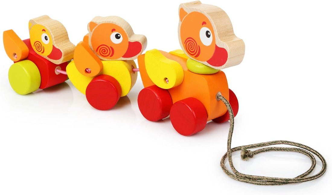 Juego de Arrastre de Madera Los Patos Viajeros - Cubika 13722