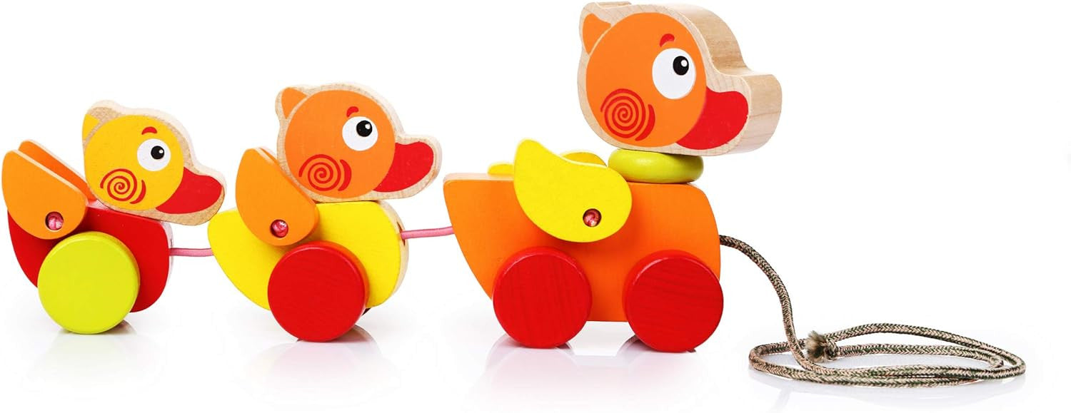 Juego de Arrastre de Madera Los Patos Viajeros - Cubika 13722