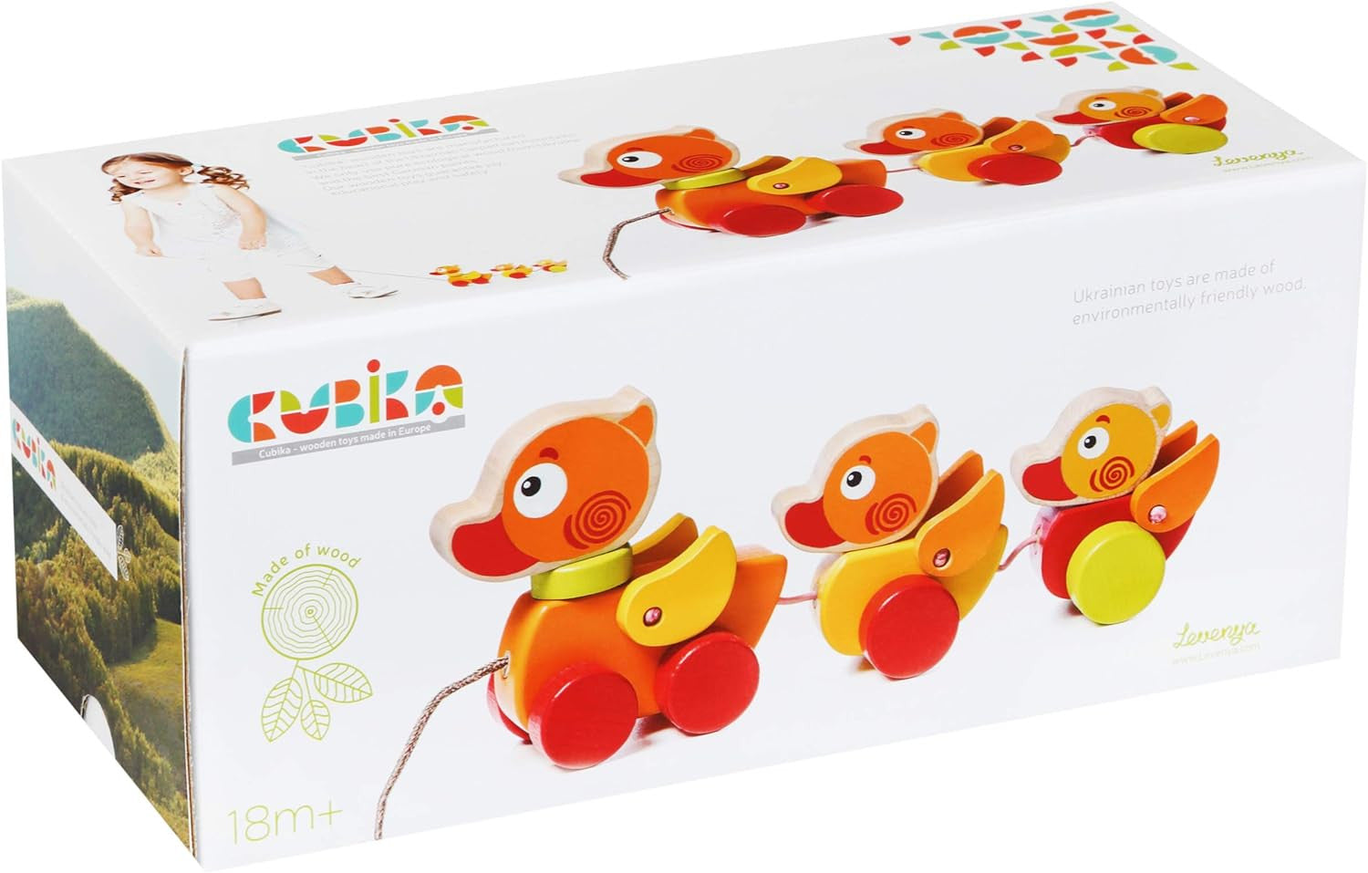 Juego de Arrastre de Madera Los Patos Viajeros - Cubika 13722