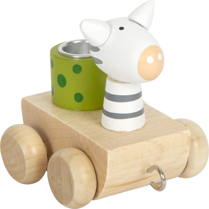 ¡Celebra tu cumpleaños con un divertido tren de madera de animales! - Small foot 12347