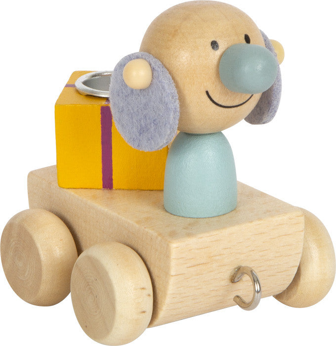 ¡Celebra tu cumpleaños con un divertido tren de madera de animales! - Small foot 12347