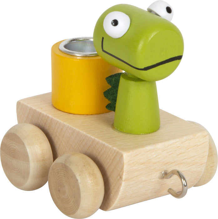 ¡Celebra tu cumpleaños con un divertido tren de madera de animales! - Small foot 12347