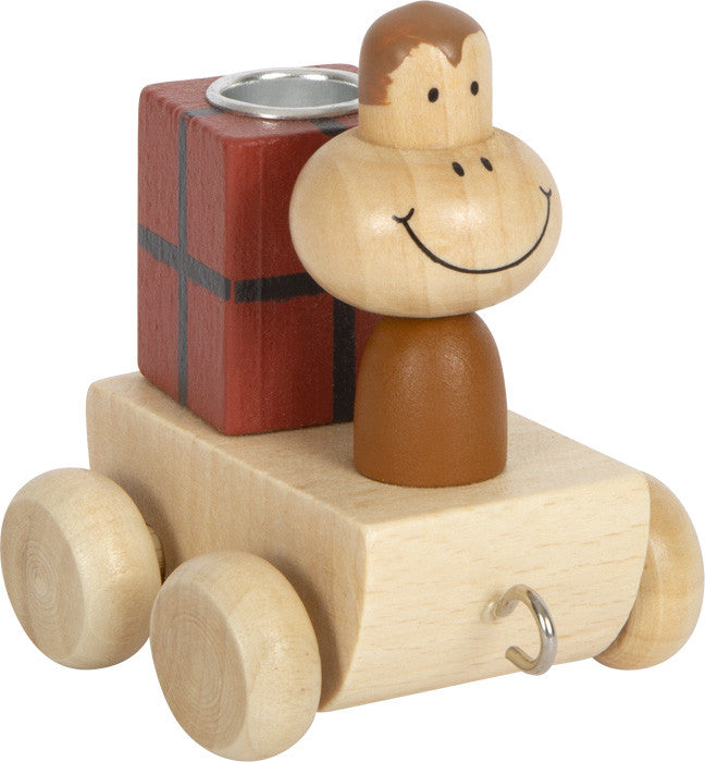 ¡Celebra tu cumpleaños con un divertido tren de madera de animales! - Small foot 12347