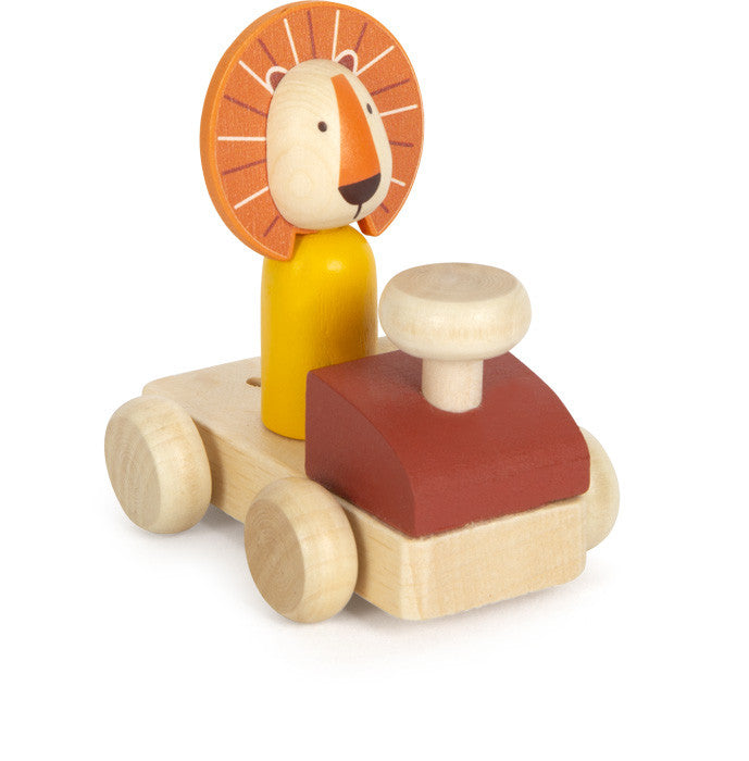 ¡Celebra tu cumpleaños con un divertido tren de madera de animales! - Small foot 12347