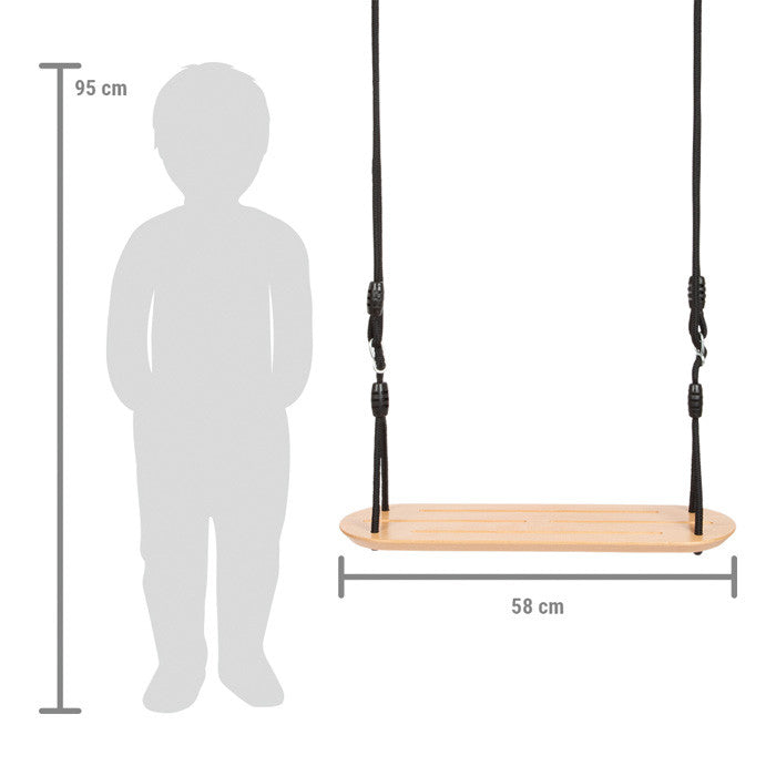 Columpio de tabla XL Black Line - Resistente y seguro para niños - Small foot 12407