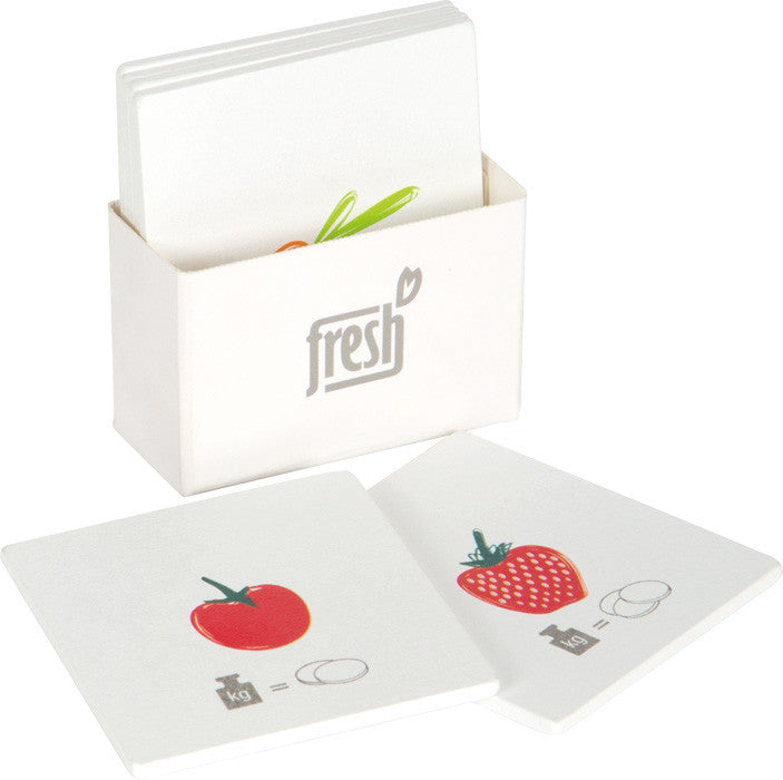 Báscula de madera Fresh para cocina, multifuncional, a partir de 3 años.  ¡Práctica y divertida! - Small foot 12418