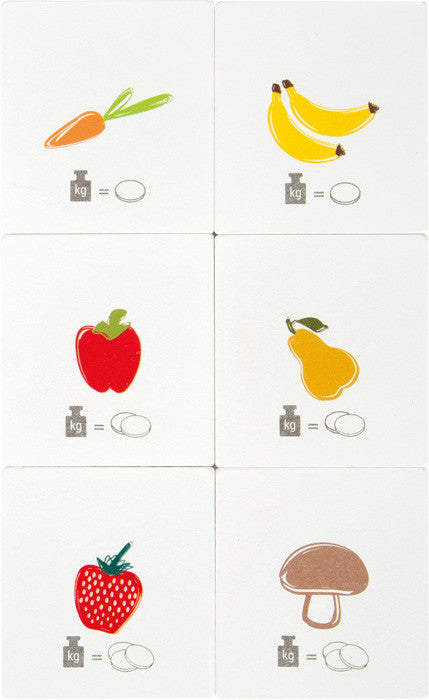Báscula de madera Fresh para cocina, multifuncional, a partir de 3 años.  ¡Práctica y divertida! - Small foot 12418