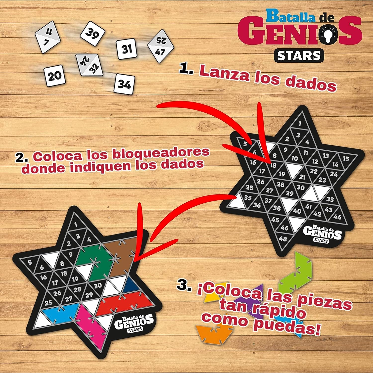 Juego de Mesa Batalla de Genios Estrellas - Ludilo 80955