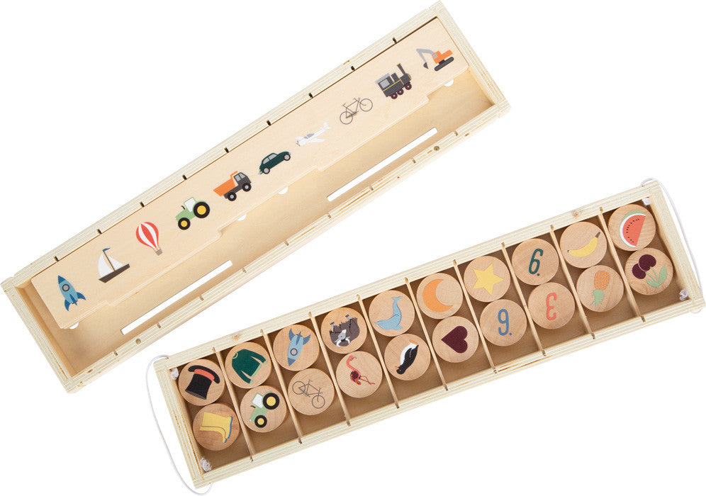 Caja de madera clasificadora imágenes descubriendo el mundo - Small foot 12469