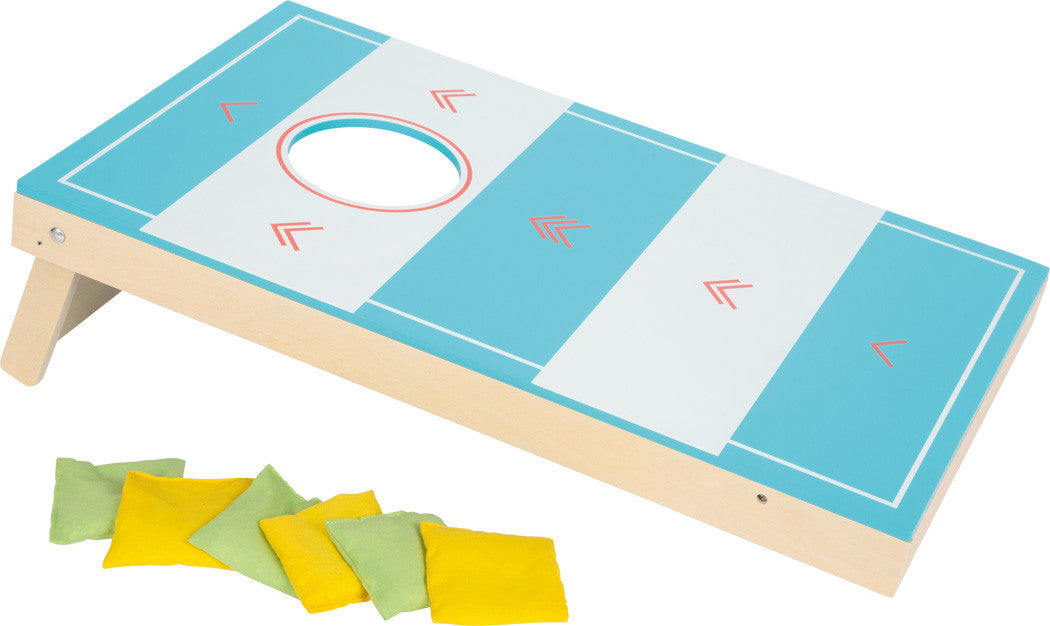 Juego de madera 2 en 1 de lanzamiento de Sacos cornhole y hockey - Small foot 12481