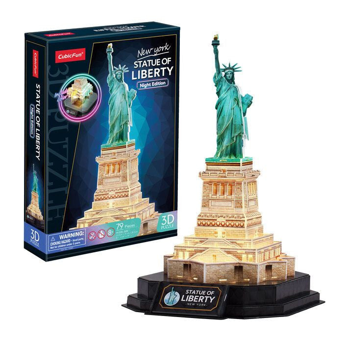 Puzle 3D Estatua de la Libertad Led Night Edition - Worldbrands MN803416
