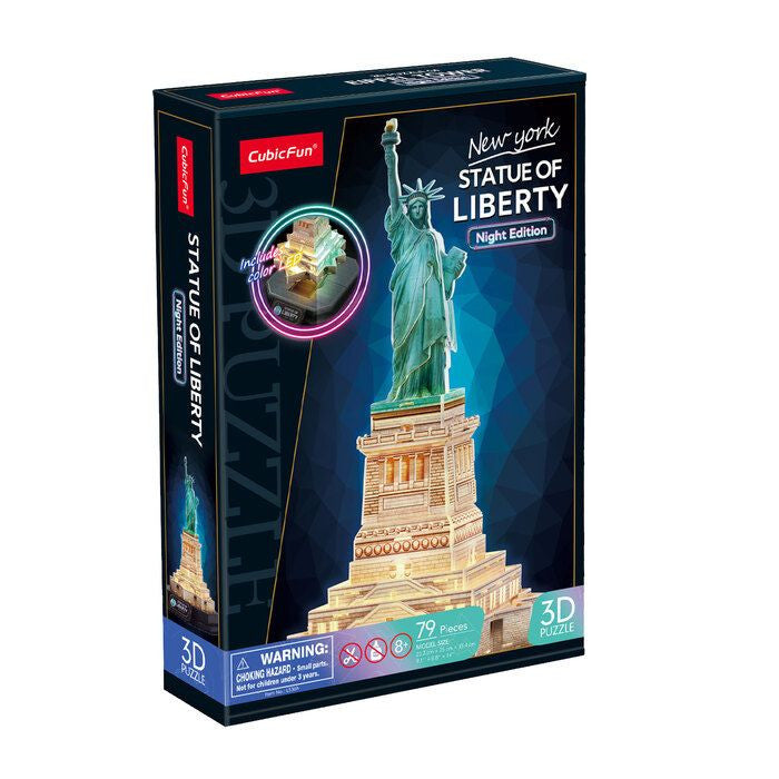 Puzle 3D Estatua de la Libertad Led Night Edition - Worldbrands MN803416