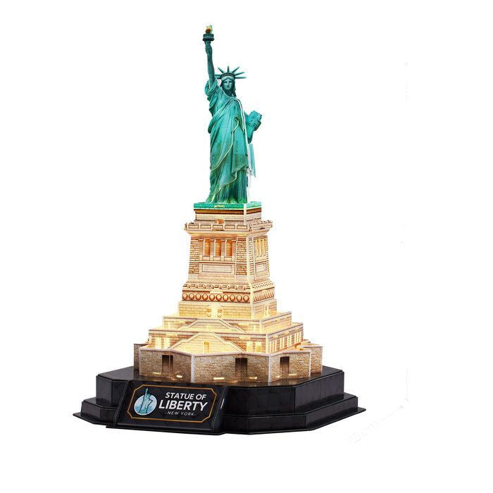 Puzle 3D Estatua de la Libertad Led Night Edition - Worldbrands MN803416