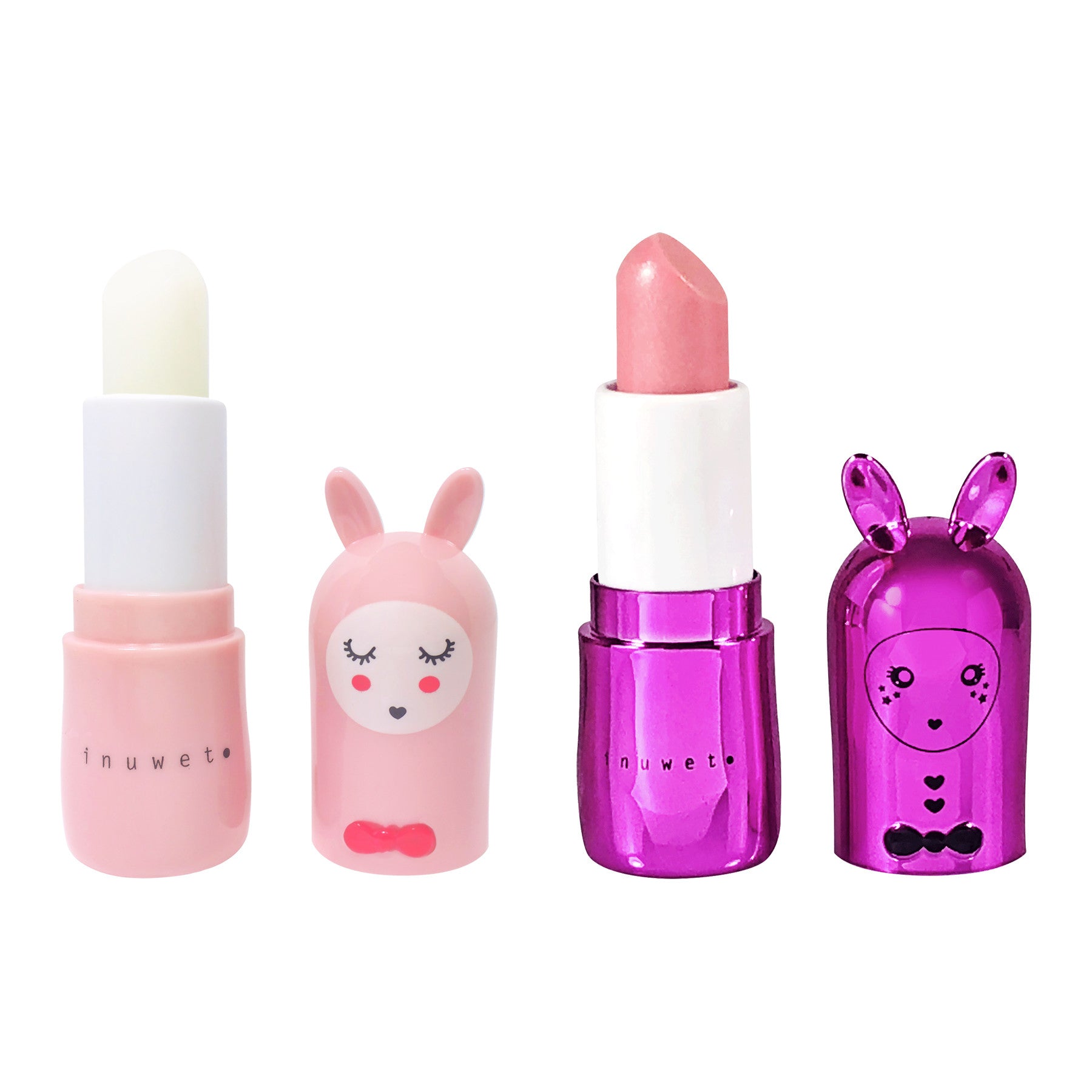 Set de 2 bálsamos labiales veganos amour(fresa , milkshake) - inuwet