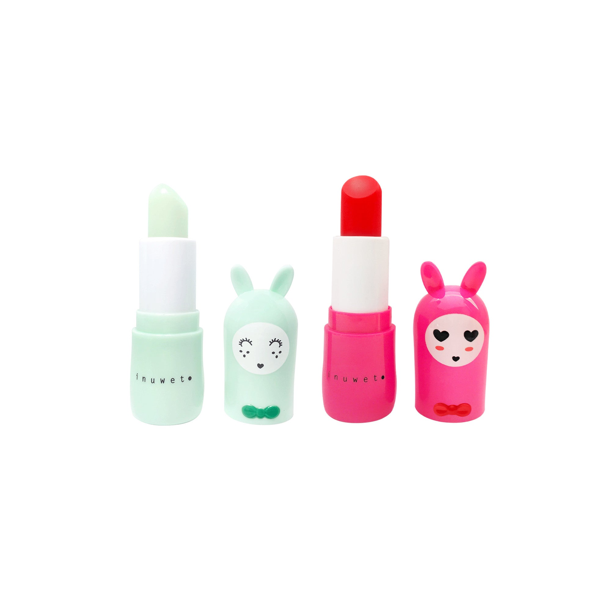 Set de 2 bálsamos labiales veganos love (manzana-cereza) - inuwet