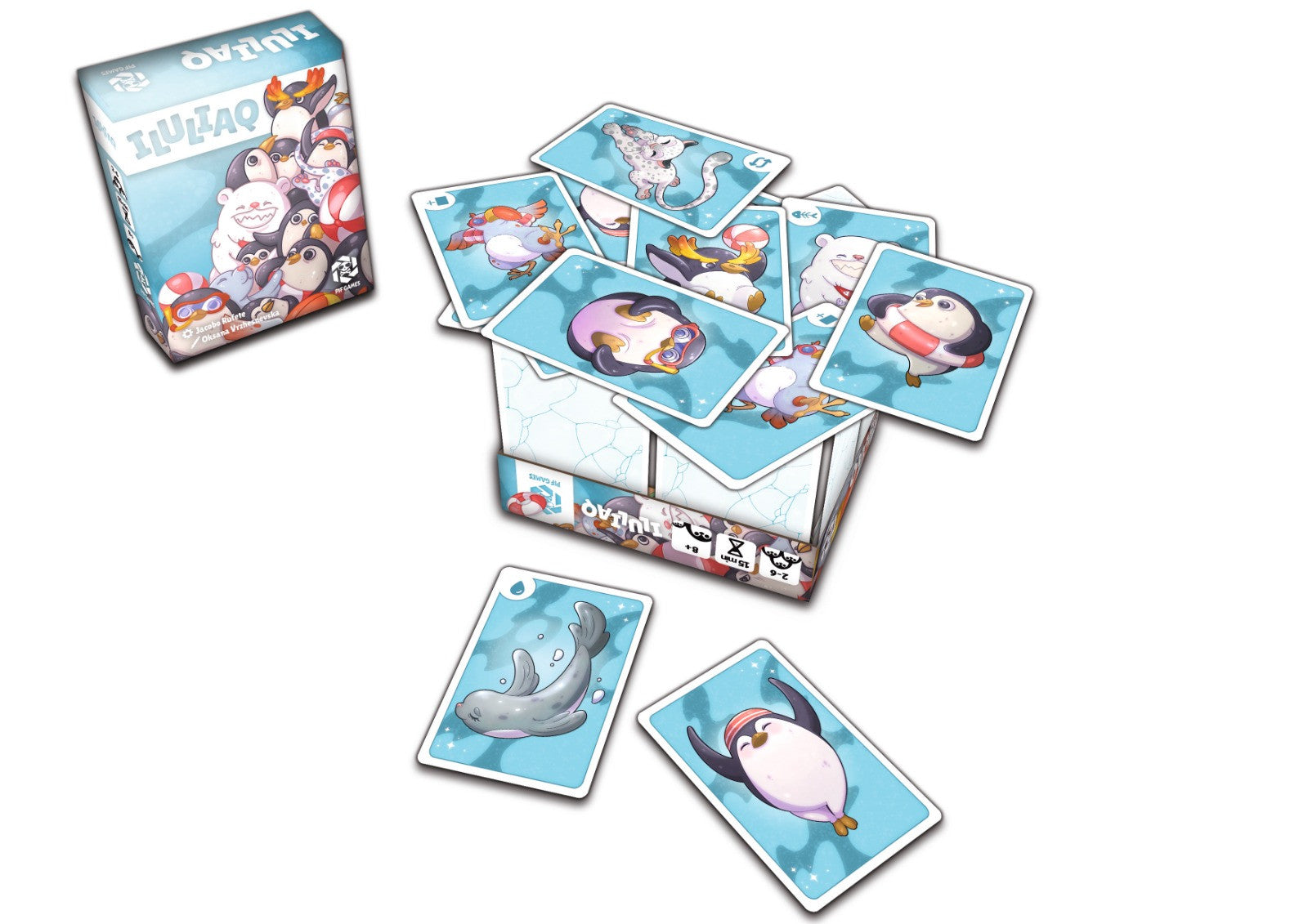 Juego educativo de cartas Iluliaq ¡Lanza cartas sobre el Iceberg ! - Pif Games