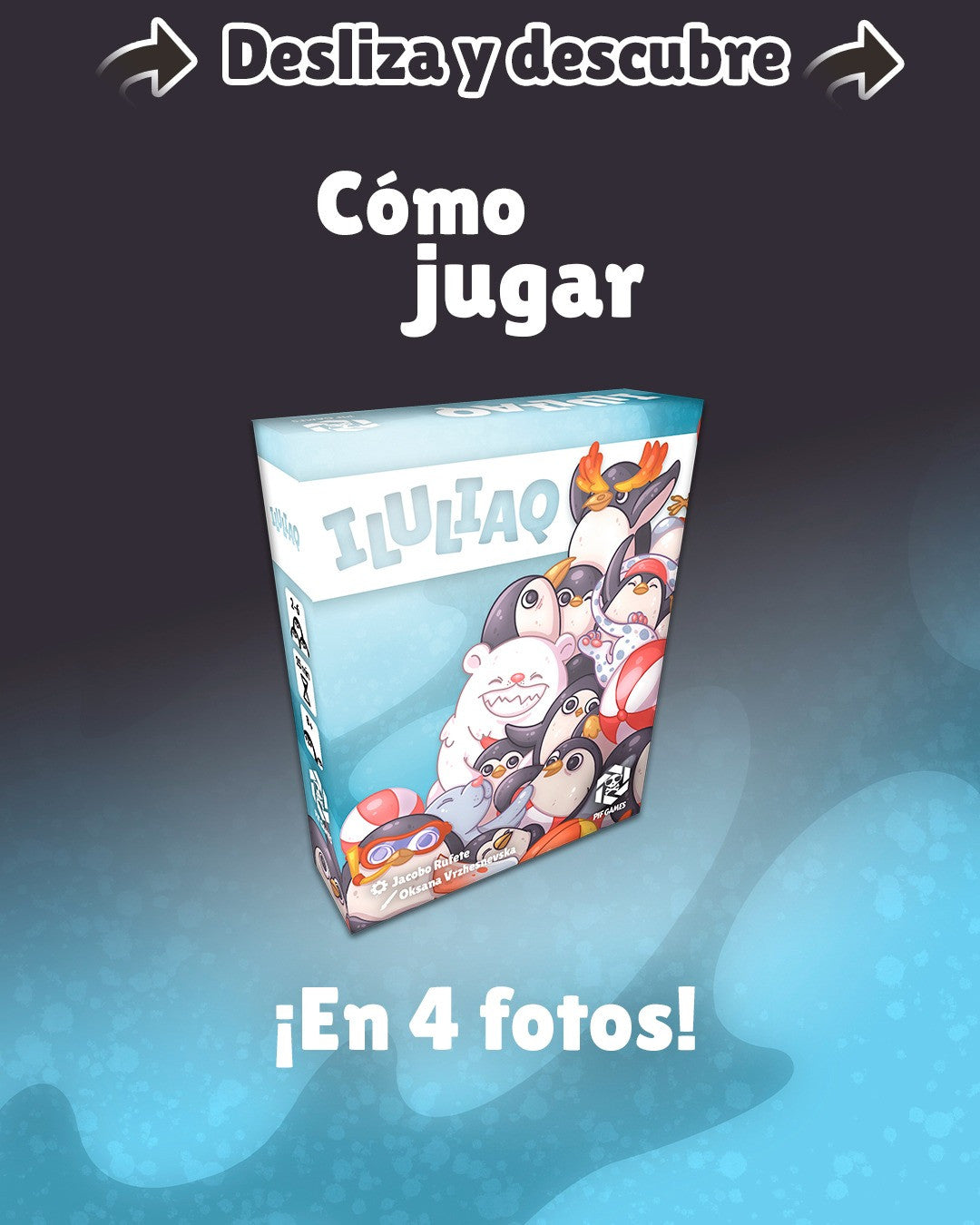 Juego educativo de cartas Iluliaq ¡Lanza cartas sobre el Iceberg ! - Pif Games