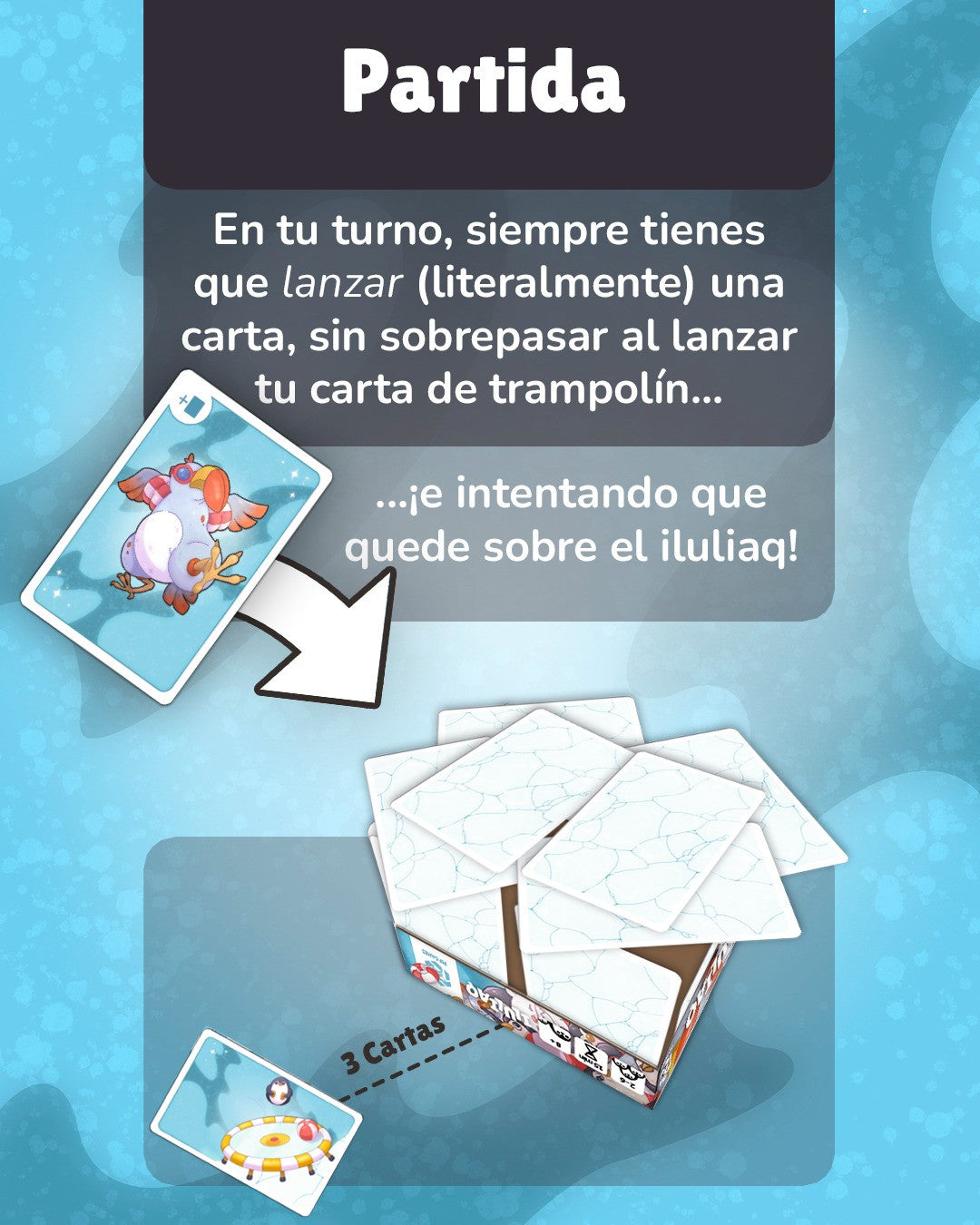Juego educativo de cartas Iluliaq ¡Lanza cartas sobre el Iceberg ! - Pif Games
