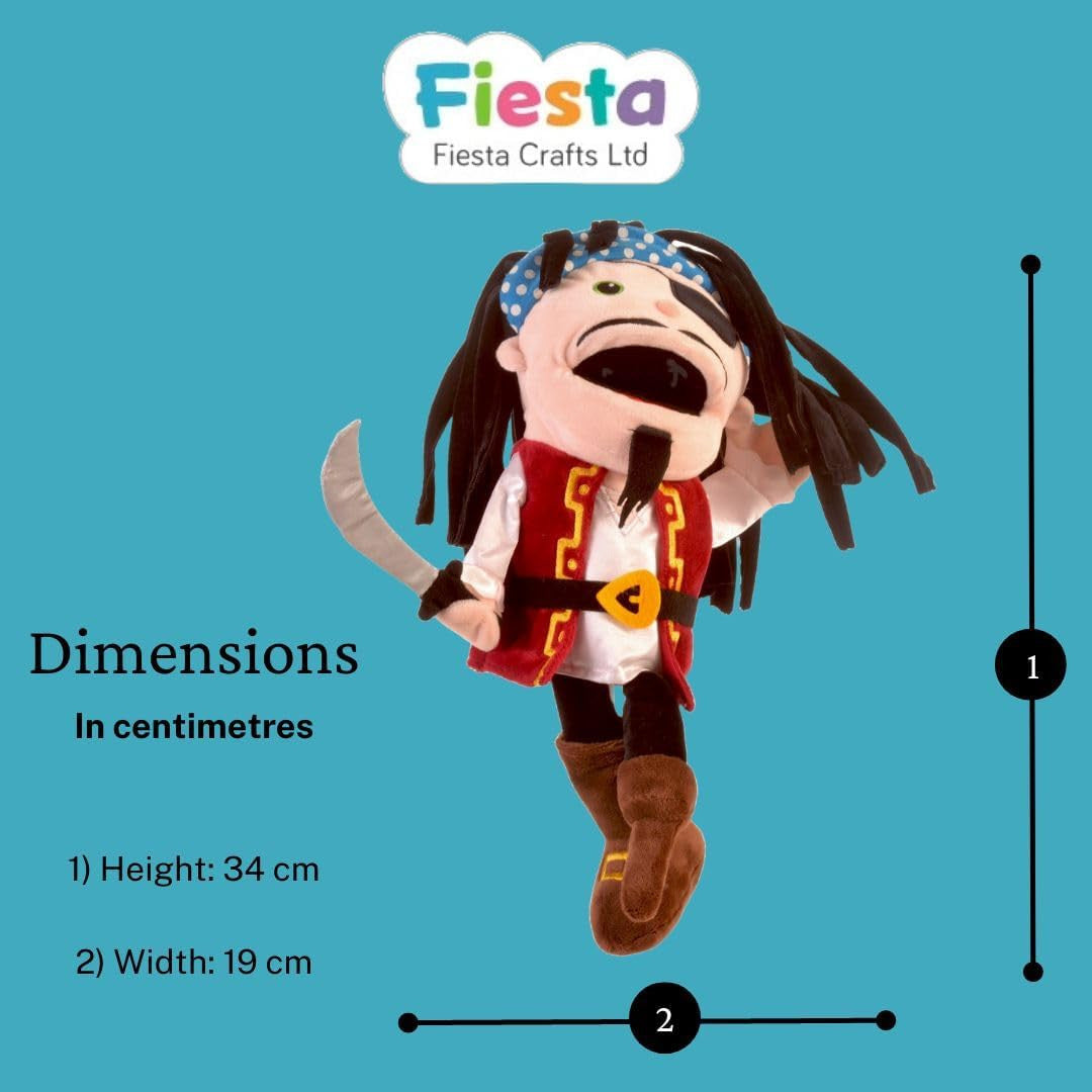 Marioneta de mano Pirata con boca movible - Fiesta Crafts