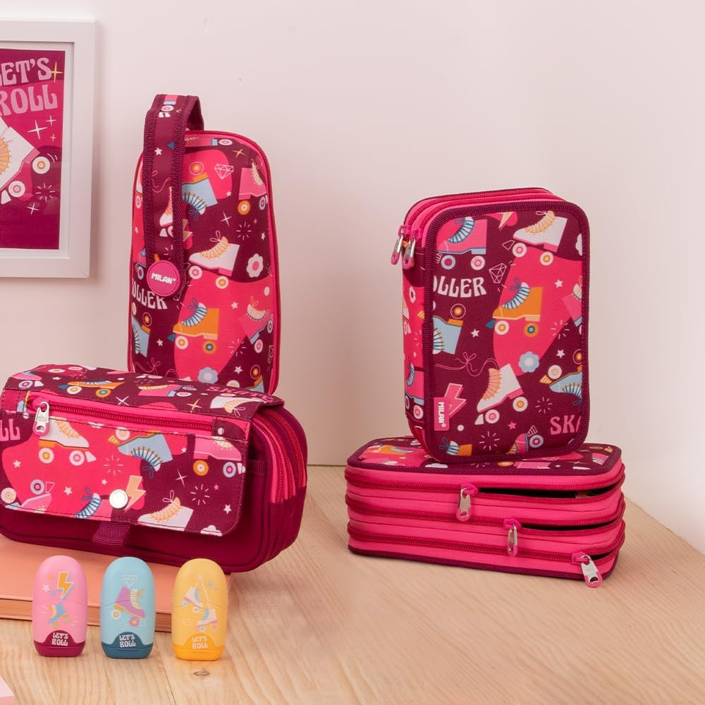 Estuche 3 Pisos con material escolar serie Roller - Milan