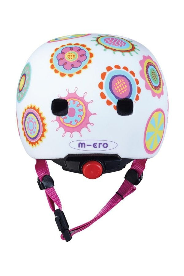 Casco patinete bici niños Micro Doodle V2 - rueda LED roja trasera