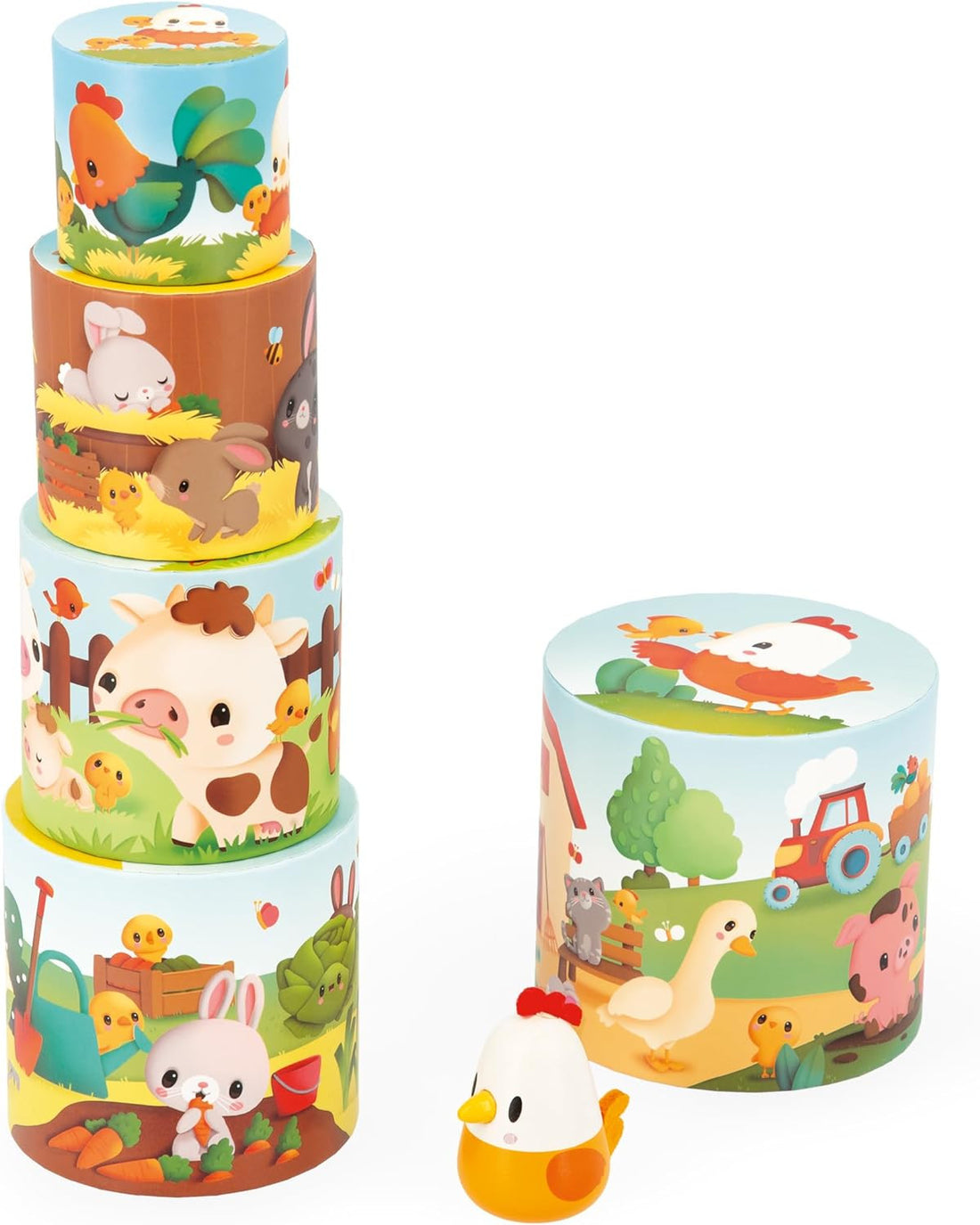 Juego de Motricidad Mi primera pirámide de pollo - Janod 03310