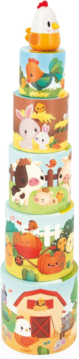 Juego de Motricidad Mi primera pirámide de pollo - Janod 03310