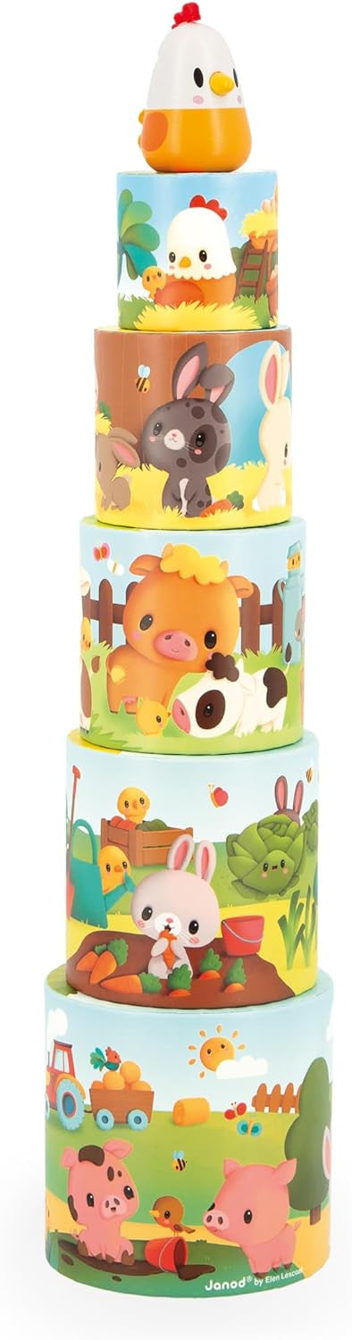 Juego de Motricidad Mi primera pirámide de pollo - Janod 03310