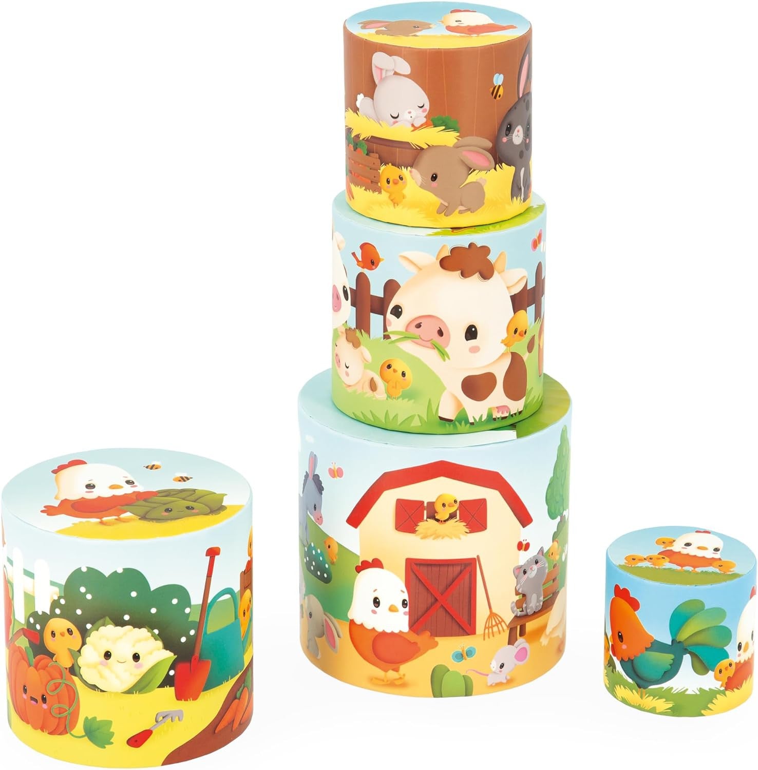 Juego de Motricidad Mi primera pirámide de pollo - Janod 03310