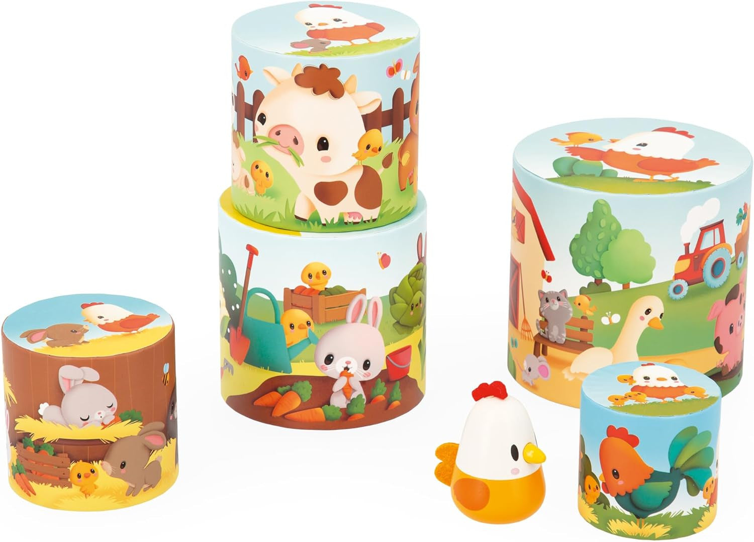 Juego de Motricidad Mi primera pirámide de pollo - Janod 03310