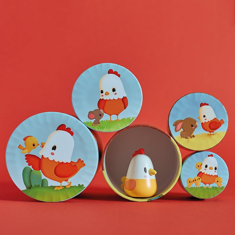 Juego de Motricidad Mi primera pirámide de pollo - Janod 03310