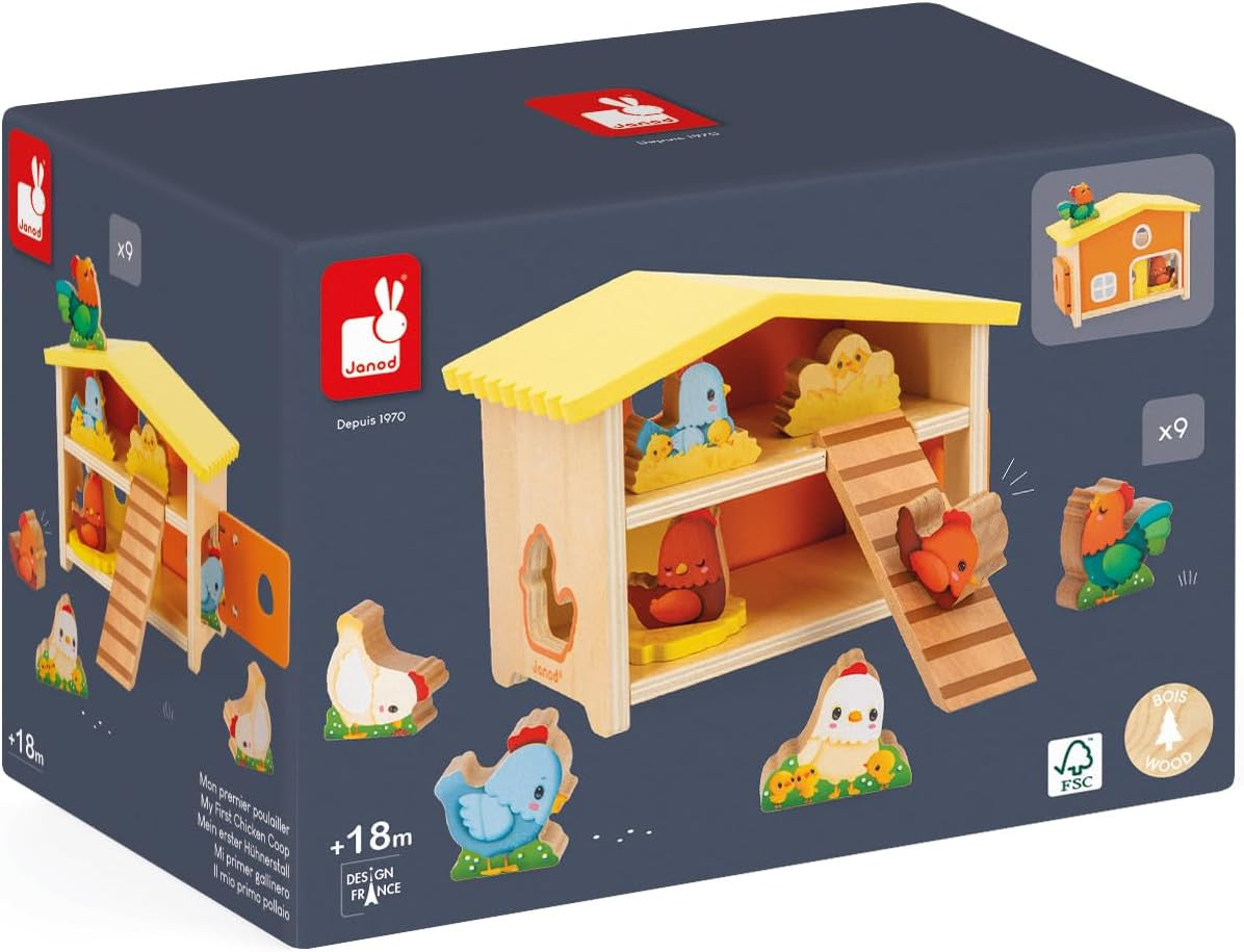 Juego educativo de Motricidad - Mi primer gallinero - Janod 03311