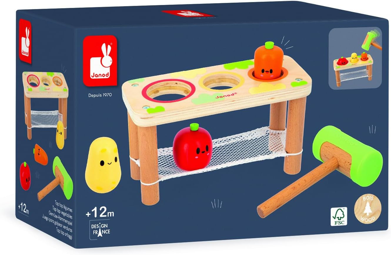 Juego de Motricidad para Golpear - Tap Tap Legumbres - Janod 03309