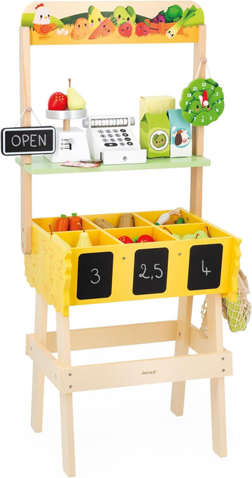 Juego de Imitación - Tienda Infantil de madera Mercado de Verduras - Janod 03322