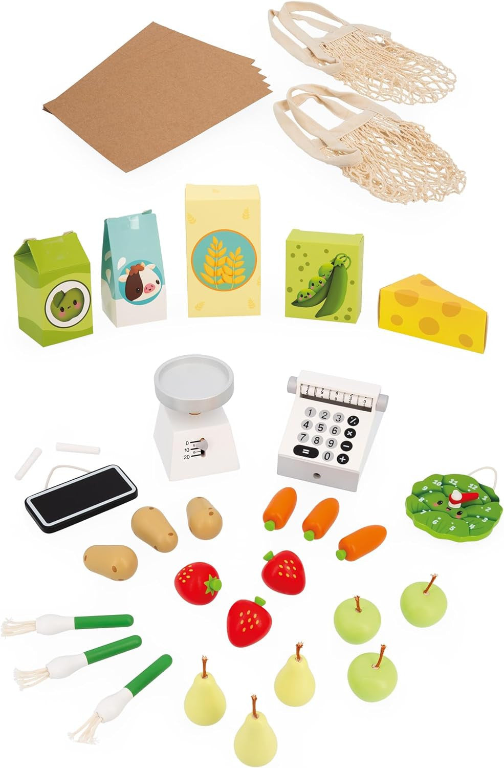 Juego de Imitación - Tienda Infantil de madera Mercado de Verduras - Janod 03322