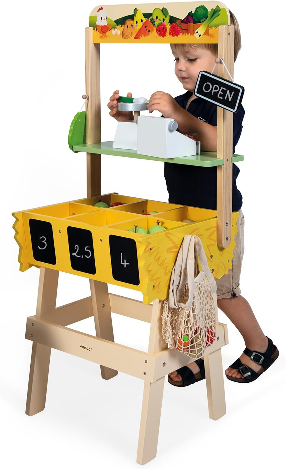 Juego de Imitación - Tienda Infantil de madera Mercado de Verduras - Janod 03322