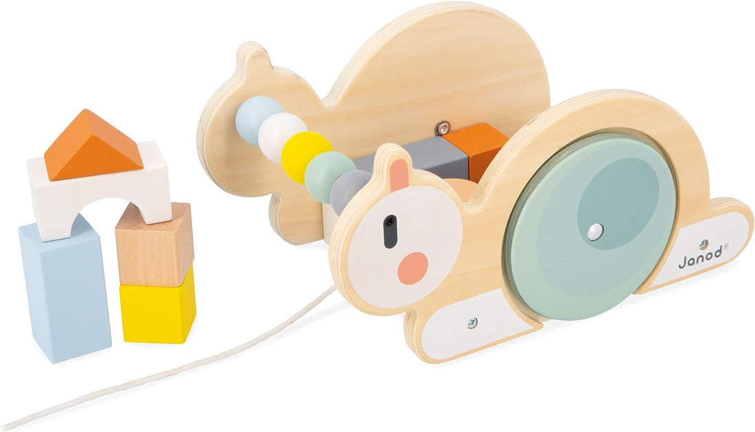 Juego de construcción Carrito de Cubos de Caracol - Sweet Cocoon - Janod 04054