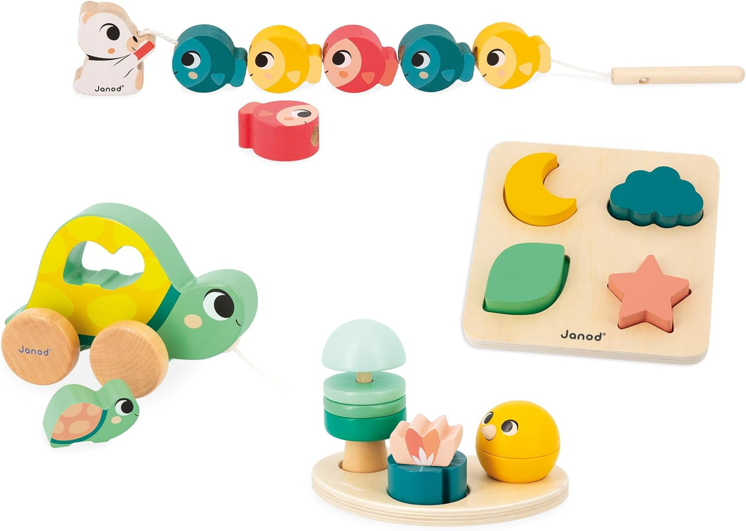 Juego Habilidades Motoras Finas niños +18meses - Caja con juegos de motricidad para niños +18 meses - Janod 04064