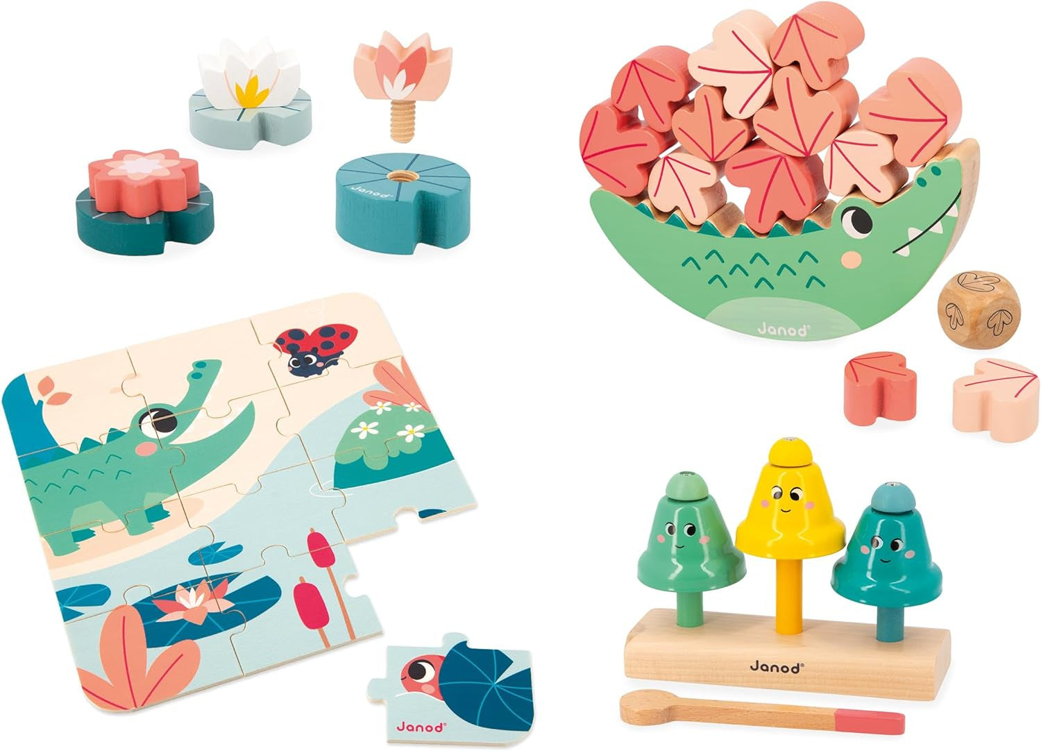 Juego Estimulo Sensorial +24 meses - Caja con juegos de estimulo sensorial para niños +24 meses - Janod 04065