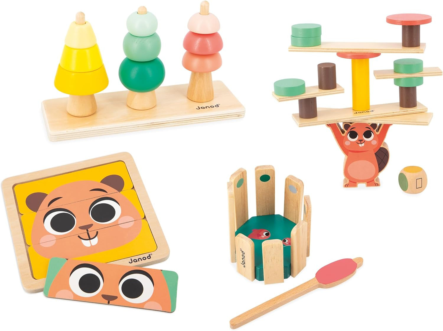 Caja con Juegos para desarrollar las Habilidades de Razonamiento niños + 36 meses - Janod 04066