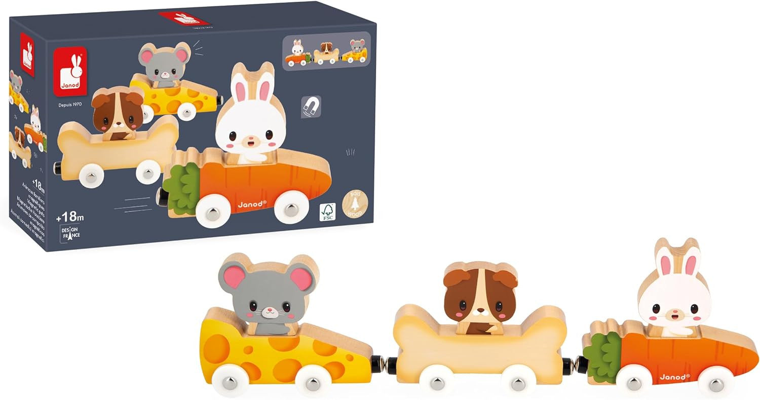 Juego Magnético Coches Mascotas Magnéticas - Janod 03315