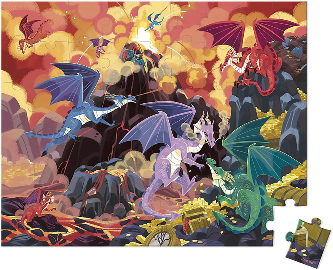 Puzle para niños Tierra de Dragones 54 piezas - Janod 02609