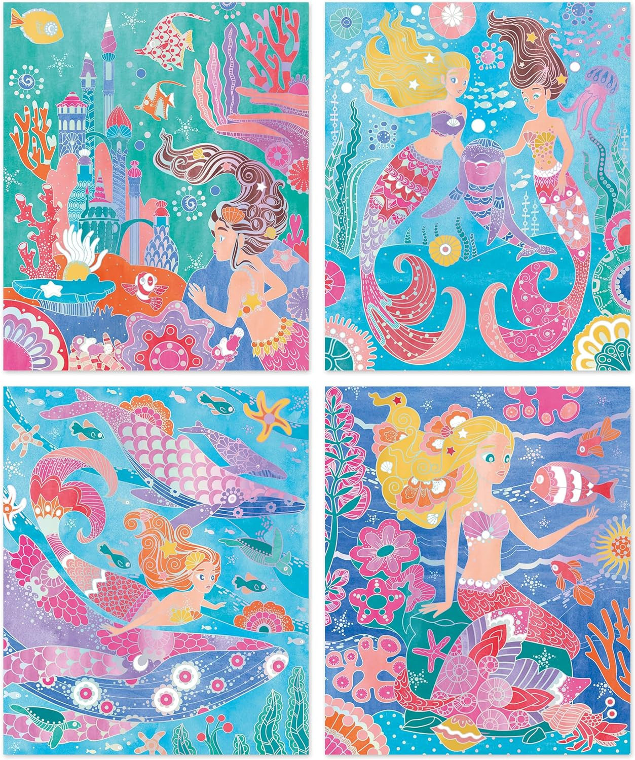 Juego de Manualidades - Magic Ocean - Pintura en acuarela - Janod 09107