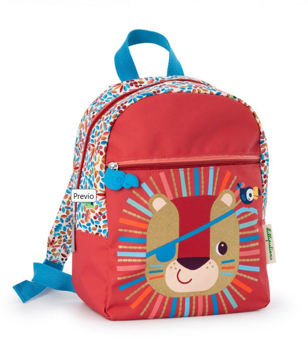 Mochila Infantil de Pet reciblado Jack el León - Lilliputiens 84478