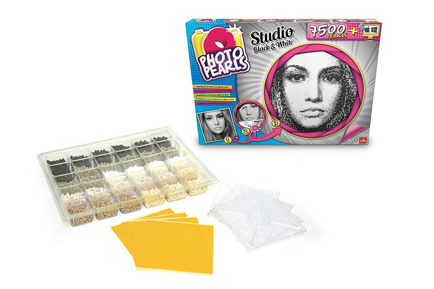 PHOTOPERALS - 7500 BLACK & WHITE,  juego para crear mosaicos con rejilla