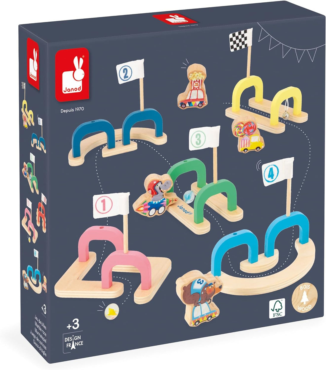Juego de Canicas - Juego de Habilidad , Destreza y Concentración - Janod 03357